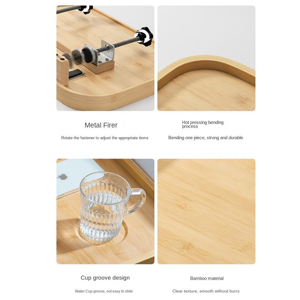 Clamp on Bathtub Side Tray With Cup Holder Bedside Hanging Storage Holder  Sofa