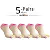 5 Pairs Toes socks No Show Pure Cotton Colorful Shallow Mouth Casual Soft Breathable,Deodorant,Invisible 5 Finger Harajuku Socks