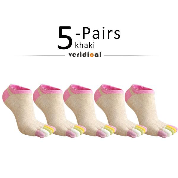 5 Pairs Toes socks No Show Pure Cotton Colorful Shallow Mouth Casual Soft Breathable,Deodorant,Invisible 5 Finger Harajuku Socks