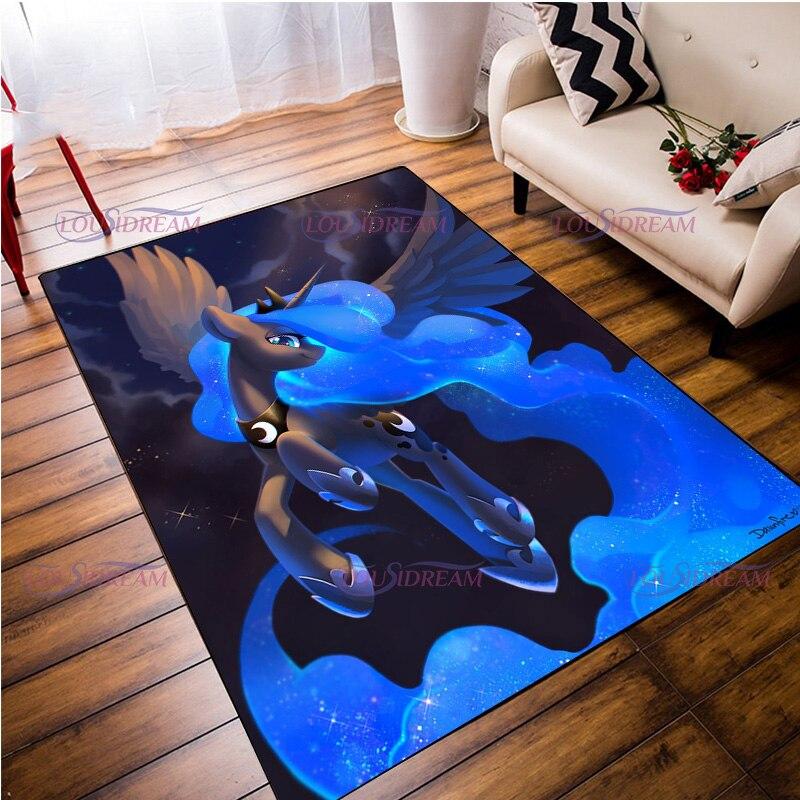 Ковер с героями мультфильмов, детские домашние ковры с единорогом для детской комнаты, мягкие игровые коврики для ползания, волосатый напольный коврик, декор для гостиной, спальни, ковер