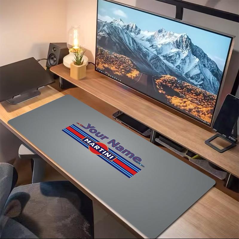 Martini Custom Name Large Size Mouse Pad Large Gaming Table Cushion Nonslip Laptop Tablet Big Mousepad Xxl Mat Mini Pc Playmat With Lock Edge Custom N