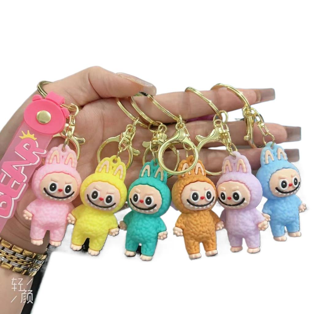 1 шт. Брелок Лабубу Овечка 3D Брелок Подвеска Милый Силиконовый Брелок Мультяшный