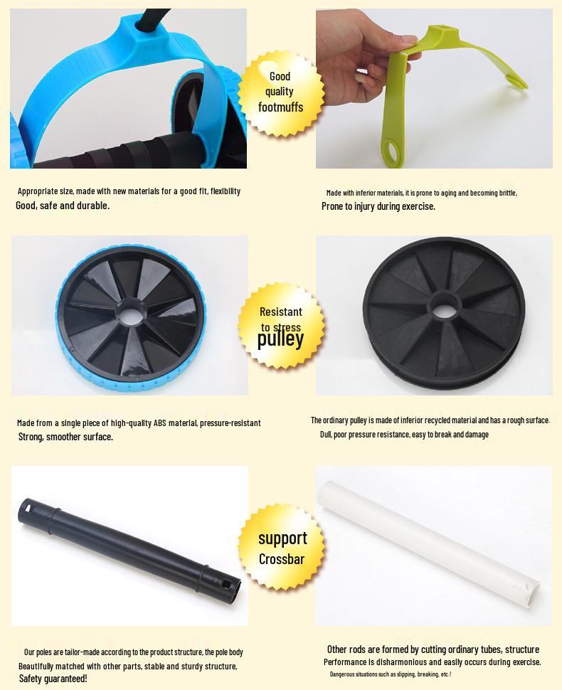 Складное многофункциональное колесо для пресса с тяговым канатом для домашнего фитнеса