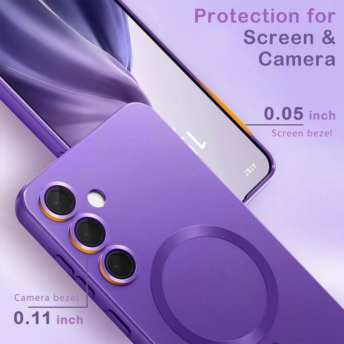 Coque de Téléphone - BOOLING - pour Samsung Galaxy A17 4G/5G - avec Cercle Magnétique - Violet - 2 Vitres