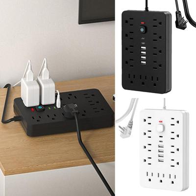 Удлинитель-разветвитель 17-в-1 с розетками и USB-портами, с выключателем, 11 розеток, 4 USB, 2 порта Type-C, многоуровневая защита