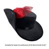 Lightweight Gentleman Fedora Hat for Halloween Christmas Breathable Vintage Hat for Casual Gentleman Jazzs Felt Hat
