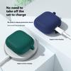 For AirPods 4 Case Silicone Wireless Earphone Protective Cover with Carabiner