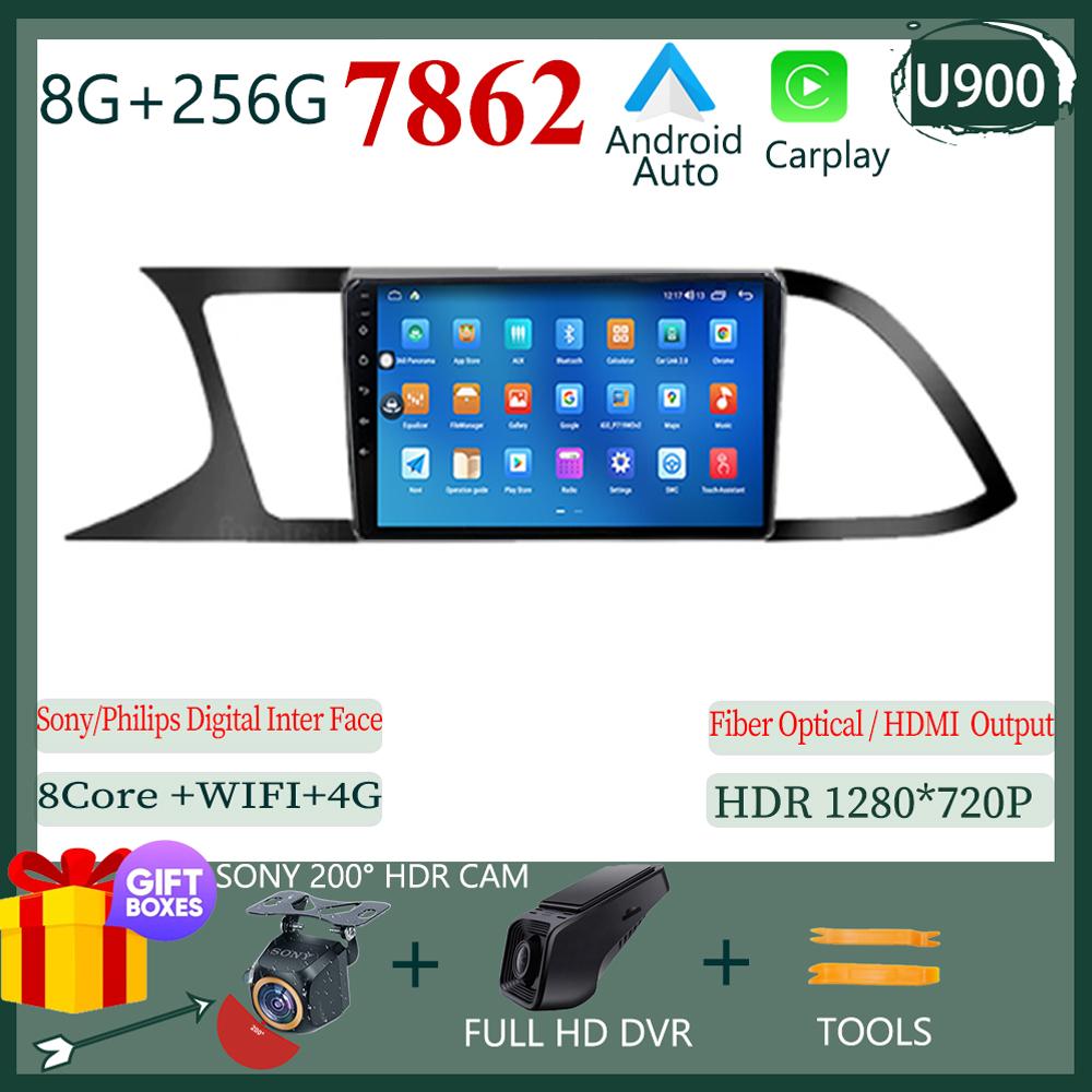 Carplay Android для Seat Leon 3 MK3 2012-2020 Автомобильный Радио Мультимедиа Видео Плеер Навигация Sony cam Экран QLED NO 2 DIN DVD