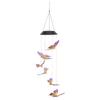 Waterproof Hanging LED Solar Windchime Light for Indoor Outdoor Garden DecorationPurple and Yellow Painting