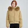 Fashion Winter Short Parkas Woman Jackets Hooded Faux Fur Collar Loose Thick Warm Women's Coats