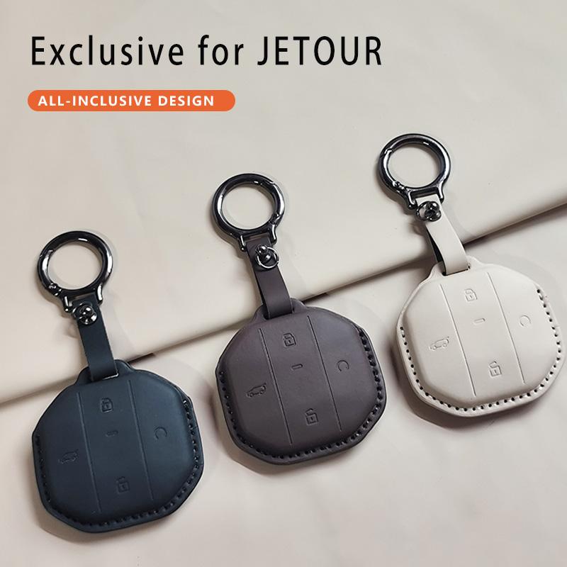 Чехол-брелок для автомобильного ключа-пульта для Jetour Freer Freedom T2 Freer Traveller T1 2025+ Кожаный брелок Защитный корпус 1 комплект Аксессуары
