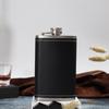 Stainless Steel Leather Texture Hip Flask 8 Oz Whiskey Flasks Wine Bottle Flagon  Outdoor