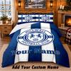 Millwall Pattern Bedding 3Pcs Set Custom Name, Bed Sheet And Pillowcases For Home Bedroom