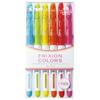 PILOT FriXion Colors Color SFC60M6C Ручки 0,6 мм, Набор из 6 цветов,
