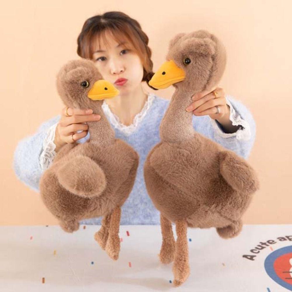 Big Eyes Ostrich Plush Toy Creative Design Wild Animal Doll Ostrich Plush Doll Backpack Hanging