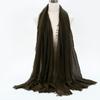 Big Size Crinkle Cotton Hijab Scarf Women Turban Muslim Shawl Plain Bandana Breathable Women's Shawls Foulard Hijab Hood Ramadan