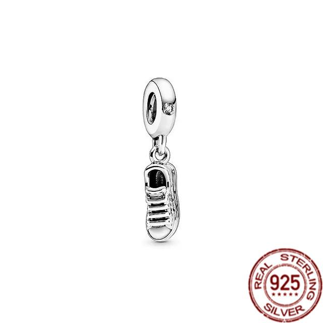 Новые балетки из стерлингового серебра 925 пробы и с подвесками в виде крыльев ангела из бисера, подходят для милого модного браслета, ожерелья, ювелирные изделия для женщин, подарок