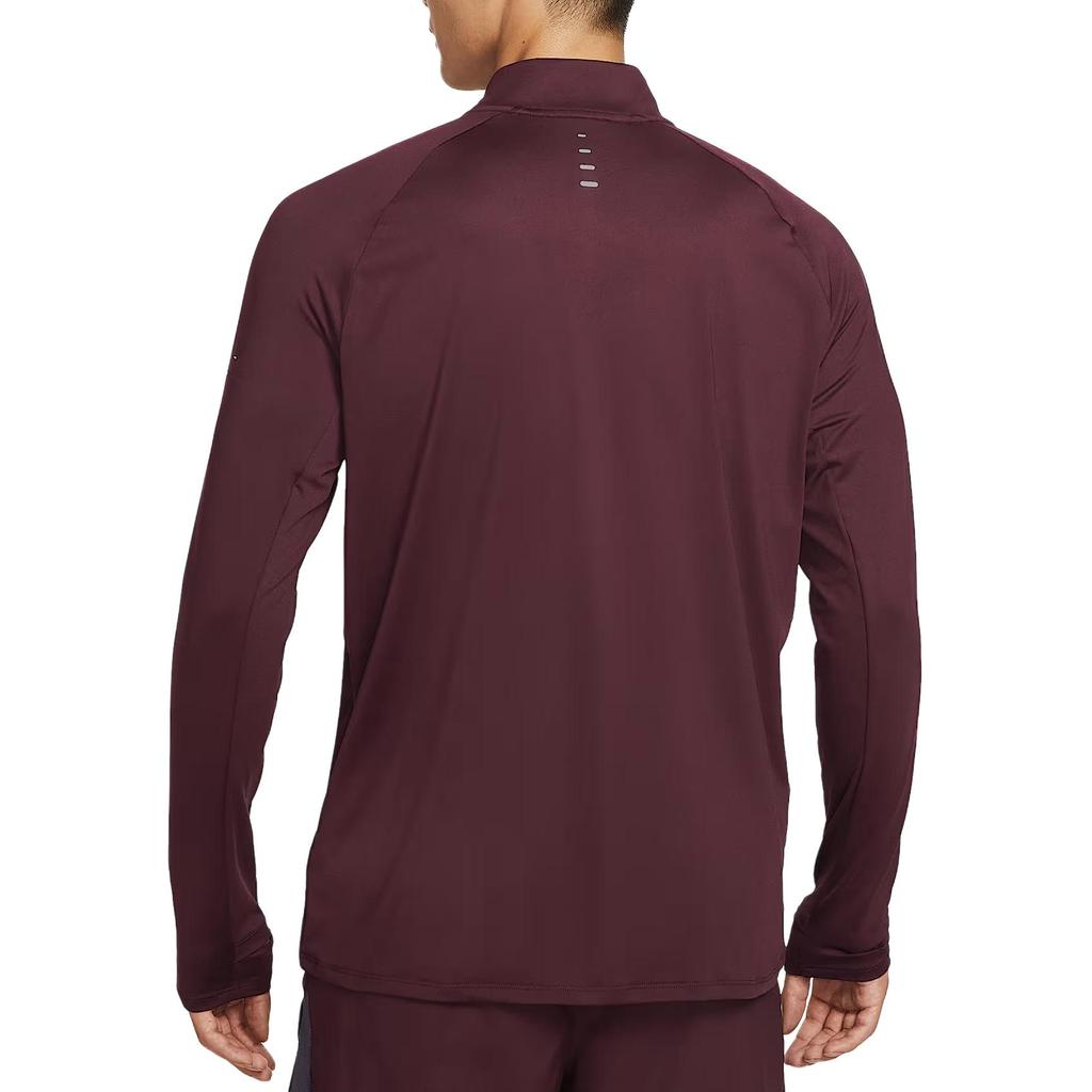 Nike Мужские футболки Dri Fit Ярко-бордовые с воротником-стойкой Умеренные HV2181-652