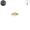G23 Titanium Alloy Fashionable Medical Grade Piercing Jewelry with Simple Round Zircon Head