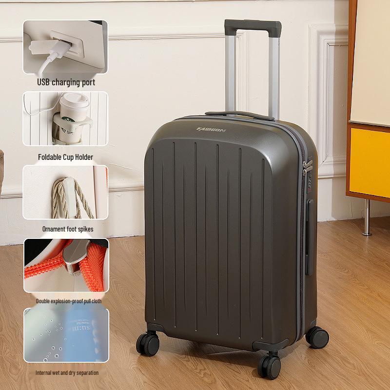 Прочный чемодан на колесиках модели 2025 года — большая вместимость, кодовый замок, подходит для мужчин, женщин и студентов.