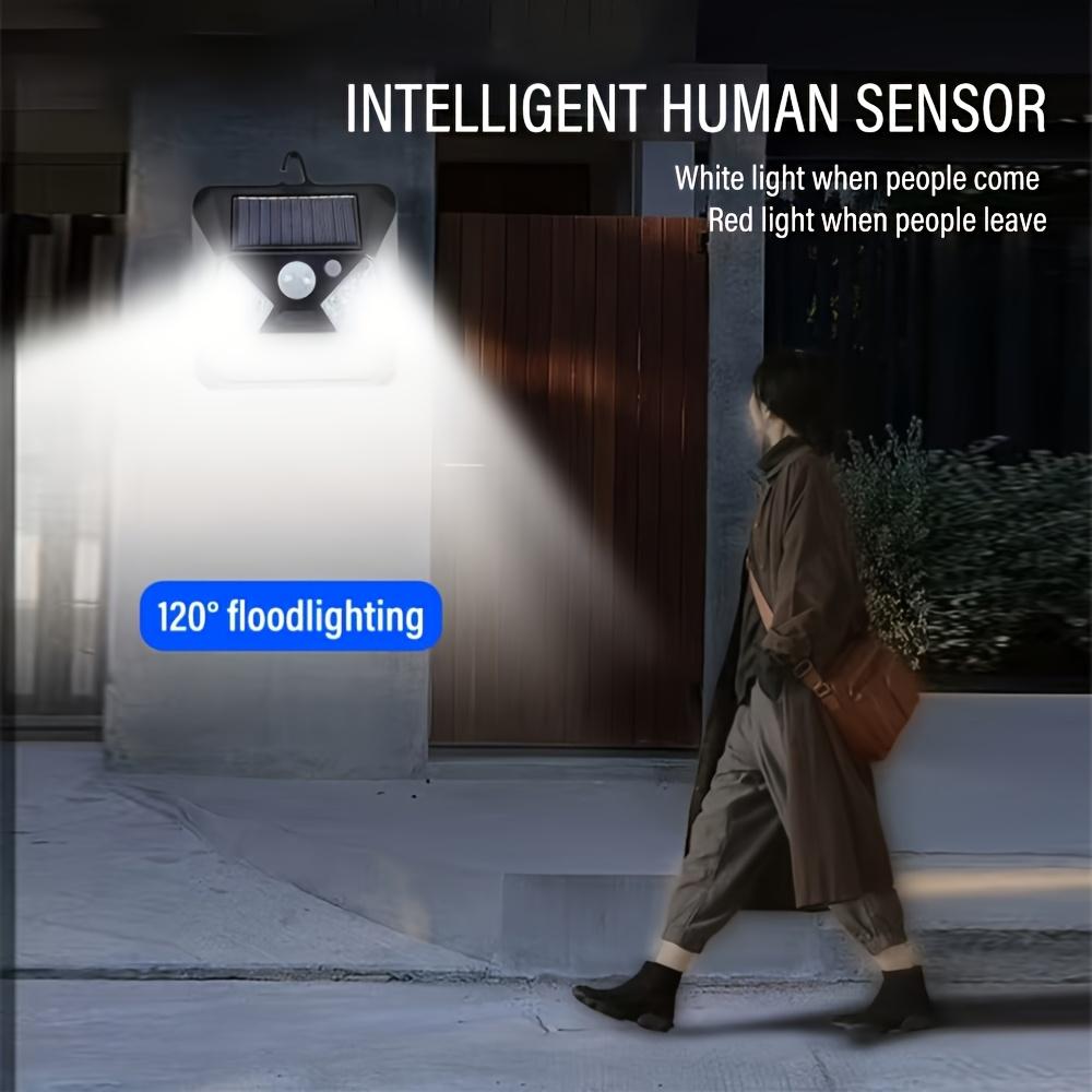 D2 Датчик движения Солнечная лампа Уличный настенный светильник Бра 120° Широкий угол Освещающий прожектор 3 режима освещения Садовый светильник для забора