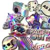 20pcs UFO Style Skull Camera Bling Stickers PVC Car DIY Stationery Sticker Skateboard Decal Notebook Trolley Case Backpack Table