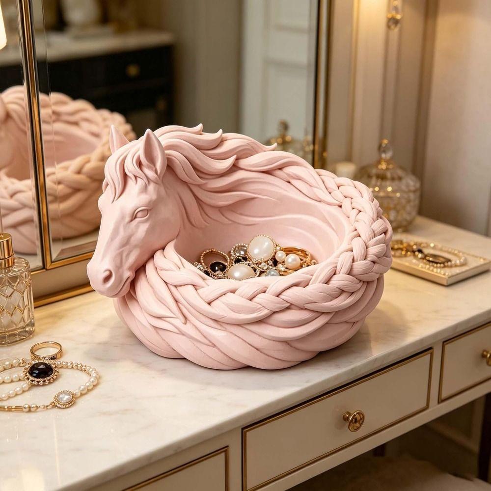 Tabletop Decor Horse Catchall Bowl for Keys Horse Storage Bowl  Dresser Organizer