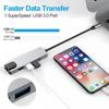 5 Ports USB C Docking Station Type C To HDMI 4K/RJ45 100M Splitter USB 3.0 5Gbps High Speed USB C HUB Adapter For Laptop Macbook