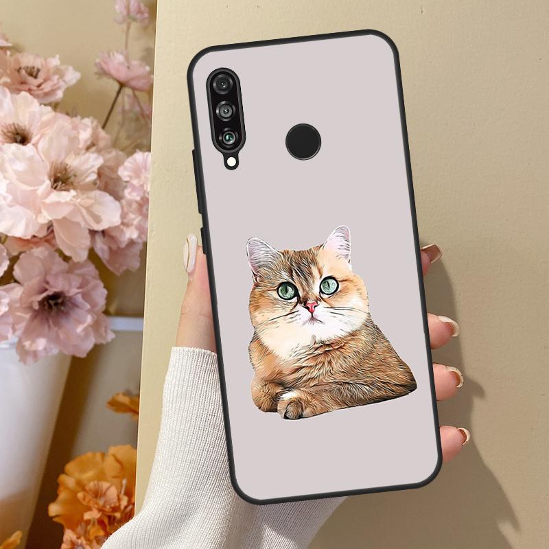 Чехол для Huawei Nova 7i 8i 11i 12i 12s Y73 Y70 Y90 Y60 Y72 Y61 Y91 9 10 SE P30 Pro P40 Lite с изображением Британской короткошерстной кошки