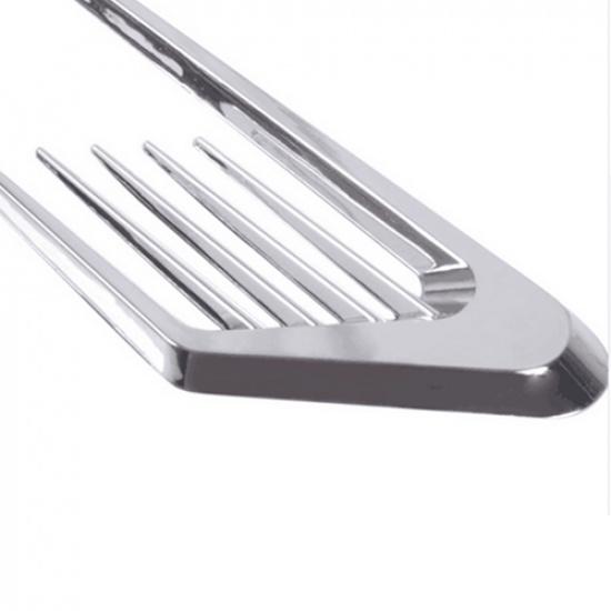 2pcs Chrome Car Side Fender Vent Euro Air Flow Decoration Sticker Accessories