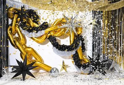 3D Star Foil Balloon 95cm Black