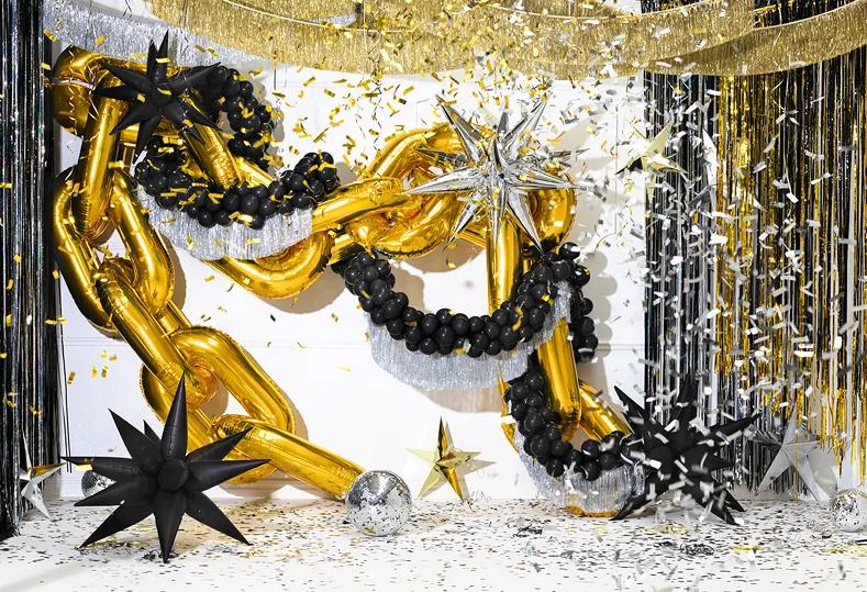 3D Star Foil Balloon 95cm Black