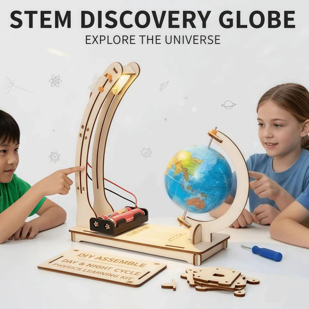 Simulation Day Night Alternation Globe STEM Technological Physics Learning Kit  Kid