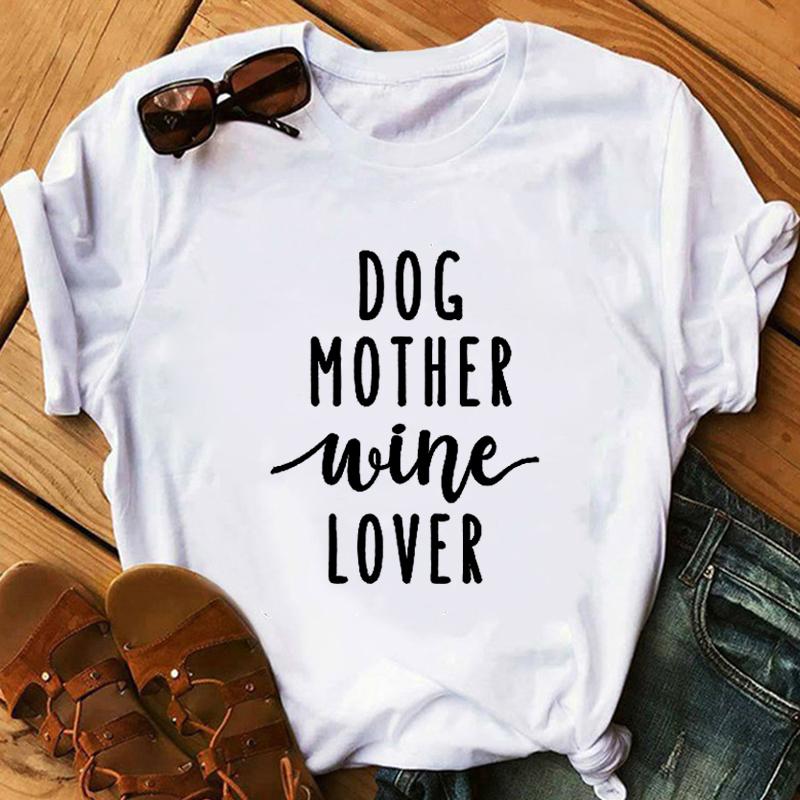Футболка Dog Mother Wine Lover Футболка Dog Mom Повседневный стиль Одежда Игра престолов Смешная