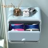 Tissue Organizer with Drawer Dustproof Modern Stylish Washroom Toilet Paper Holder Home Supplies