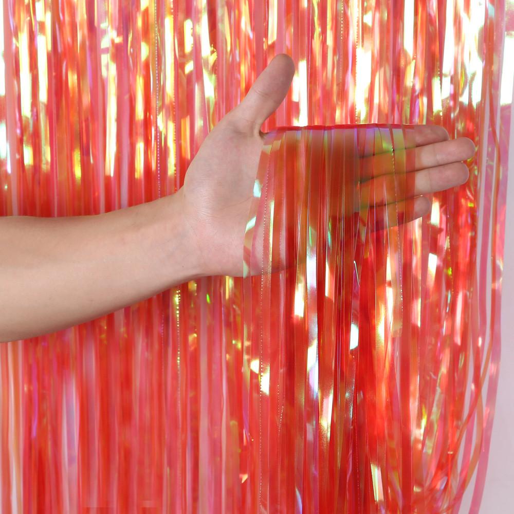 Festive 1x3 Meter Candy Colored Rain Streamer Curtain Ideal For Party And Event Setup