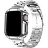 Защитный чехол из ТПУ + Металлический ремешок для Apple Watch Ultra Ремешок 46 мм 49 мм 45/44 мм 41 мм Браслет из нержавеющей стали серия 6 se 7 8 9 10
