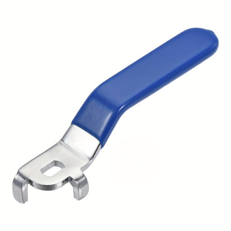 1 шт. Ручка-рычаг Железо Хромированное Замена Четверть оборота с пластиковой рукояткой Синяя для шарового крана DN25