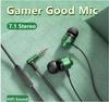 Gamer Wired Headphones Gaming Wired Earphone Metal HiFi Bass Stereo 3.5mm Earphone Earbud For Phone Computer Mic L Jack Magnetic