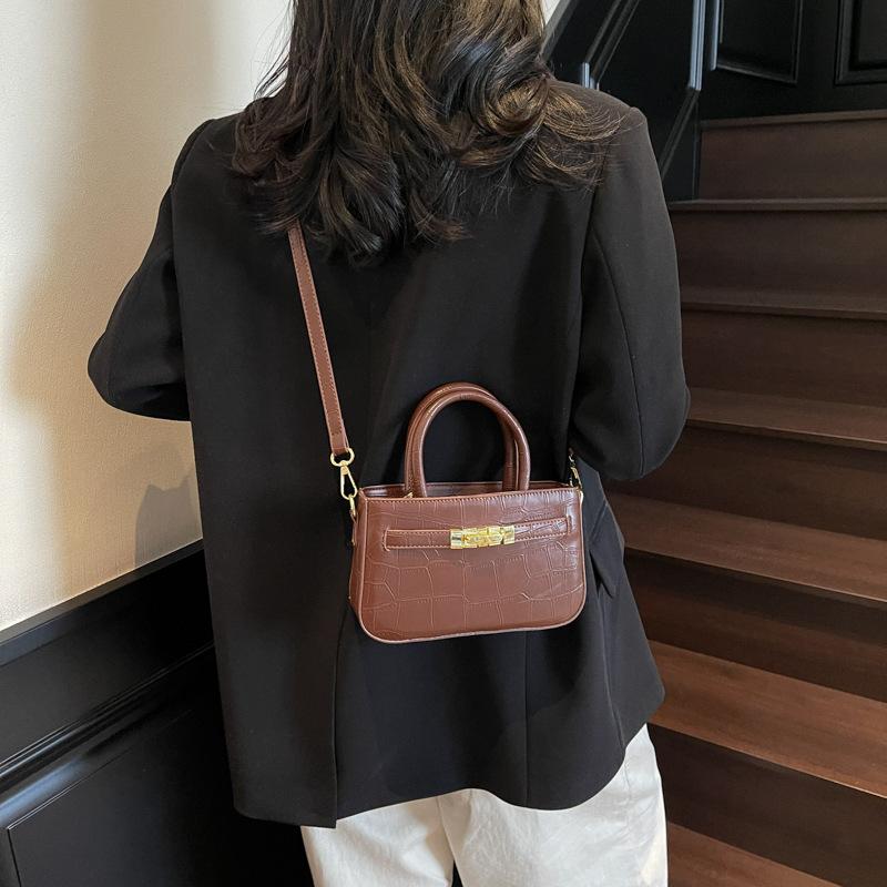 Trend Niche High-End Сумка с узором из крокодиловой кожи Женская сумка-мессенджер в иностранном стиле, однотонная сумка через плечо