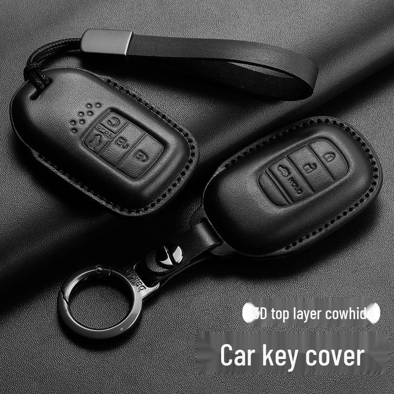 Stylish Key Cover for Eleventh Gen Civic, New CR-V, Accord, XR-V, Crown, HR-V, Xingge, and Haoying - Brown