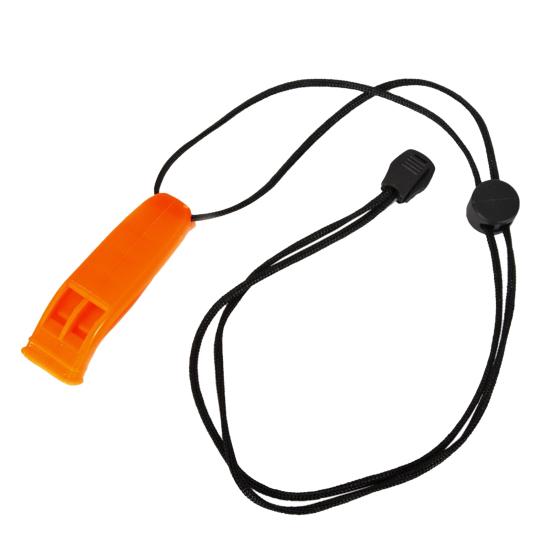 Survival Whistle Extra-Loud Convenient Using Sling Rope ABS Double Pipe Emergency Whistle