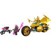 Jay's Golden Dragon Set  Blocks Toys Motorcycle with Dragon Spider Figure and Jay Minifigure Birthday Gift Idea for Kids