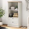 VidaXL VIGO Bookcase White 60x35x114.5 Cm Solid Pine Wood 353185