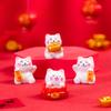 Micro Landscape Decoration for Good Luck and Fortune Cat Resin Crafts Car Cat Decoration Tabletop Home Decoration