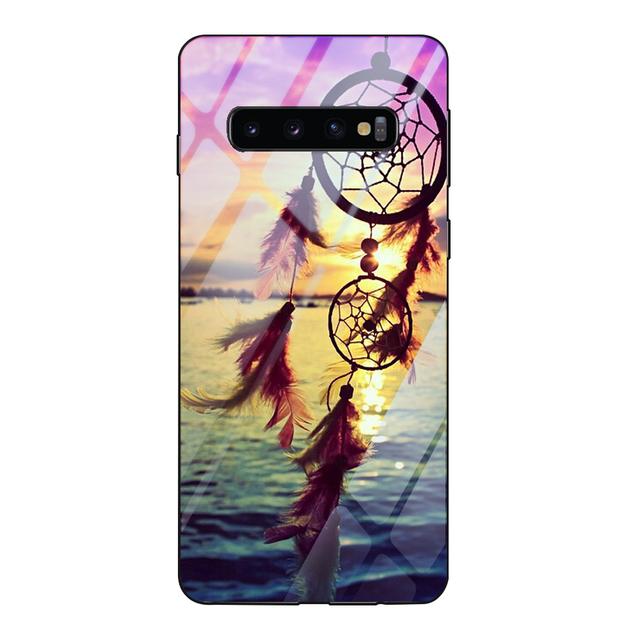 Чехол из закаленного стекла «Ловец снов» для Samsung Galaxy S21 S20 Fe Ultra Plus S10e S10 S9 A52 A71 A52s 5g Note 20 10 Lite 9