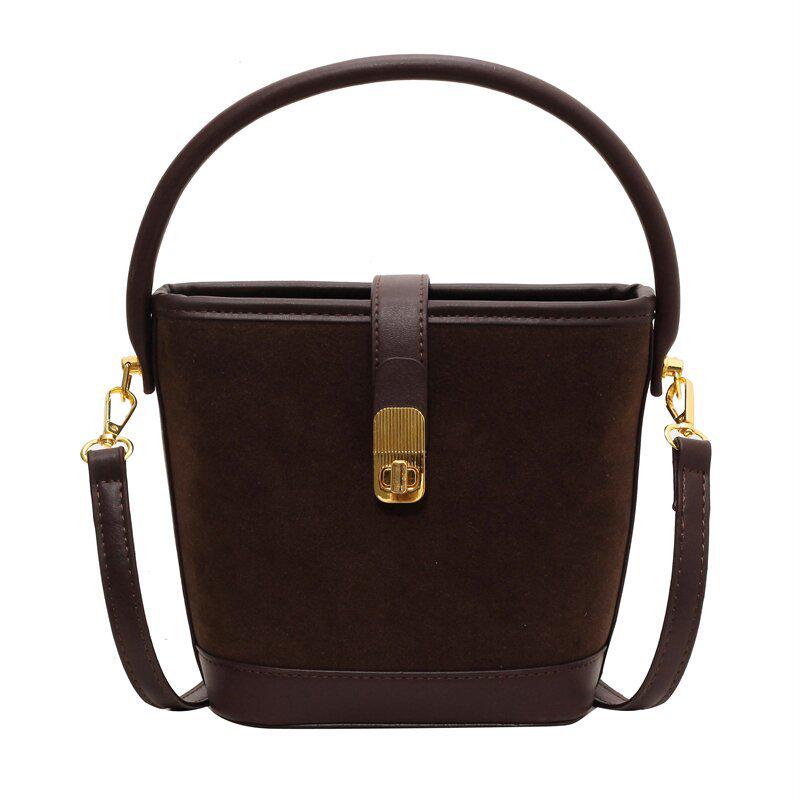 Sleek Women's Frosted Bucket Bag: Autumn/Winter, Large Capacity, Single Shoulder, Crossbody, Chic Handbag, Underarm Small Bag.