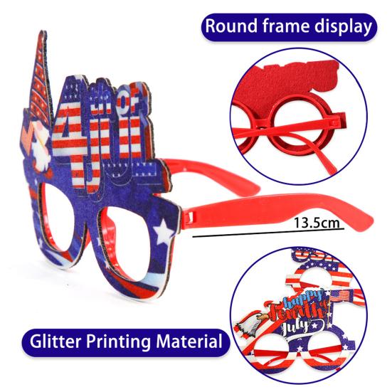 1/12 шт. Очки с американским флагом, патриотическая вечеринка в честь Дня памяти, звездно-полосатые очки для празднования Дня ветеранов США 4 июля