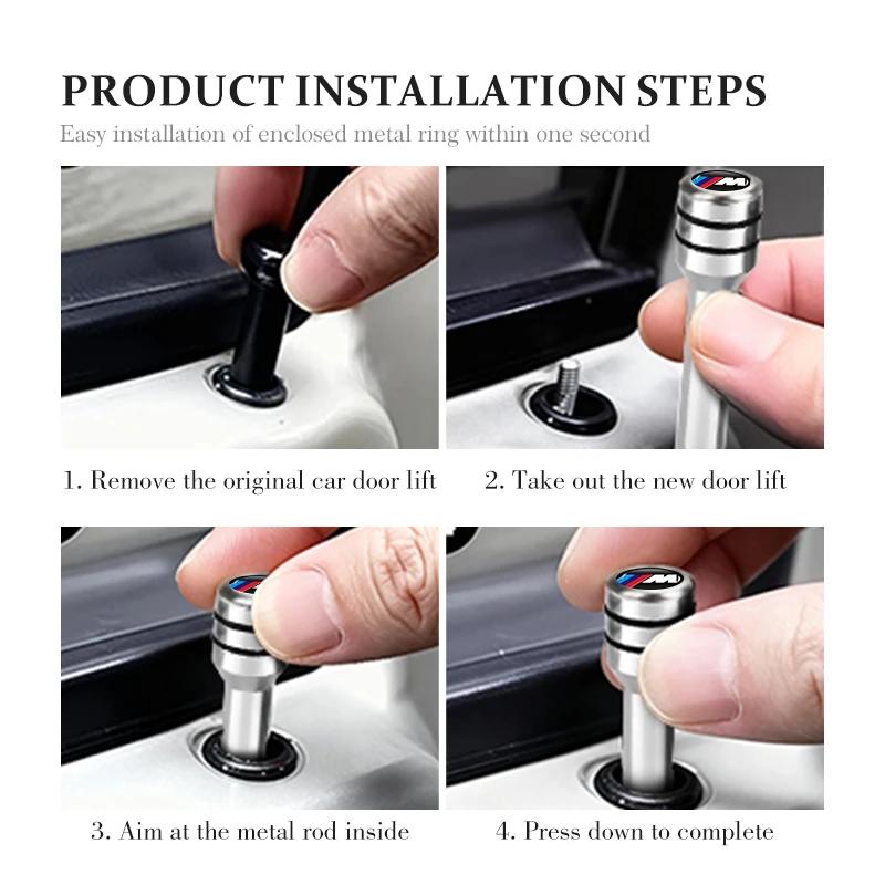 2/4pcs Car Door Lock Knob Pull Pin Aluminum Button Accessories For BMW M Performance Alpina M3 M5 M6 X1 X3 X4 X5 G20 VDLQX1