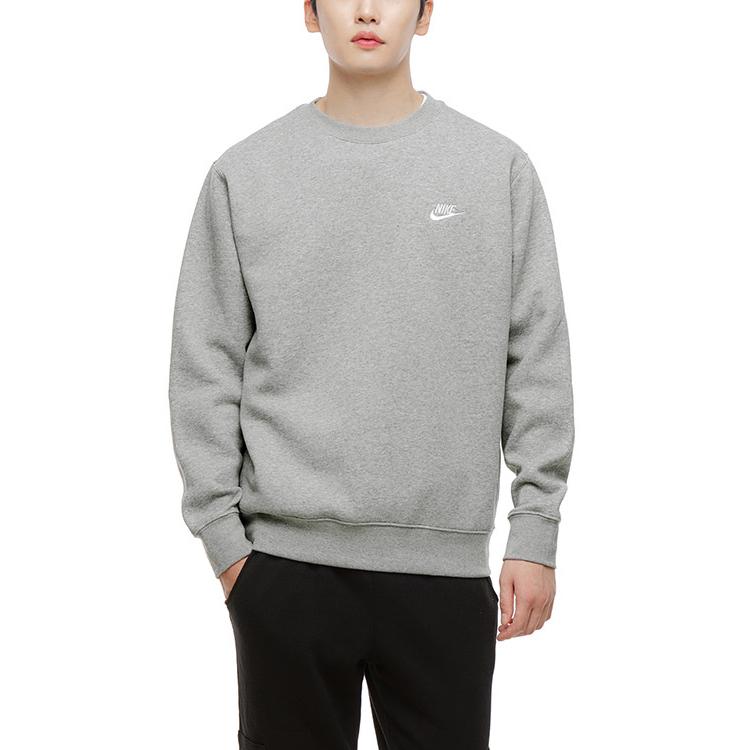 Nike Sportswear Club Casual Crew Neck Sweatshirt Men Tops Grey BV2663-063